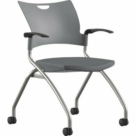 9TO5 SEATING CHAIR, NSTNG, PLSTC, GY/SR NTF1320A12SFP14
